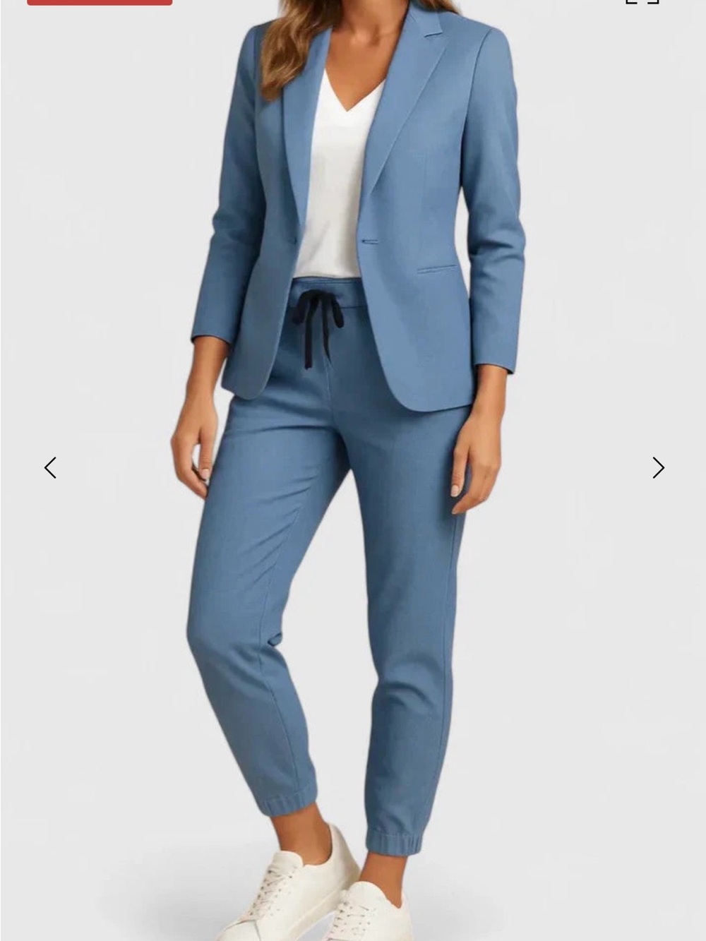 Women's Blue Tailored Jogger Pants & Jacket- Jennifer & John